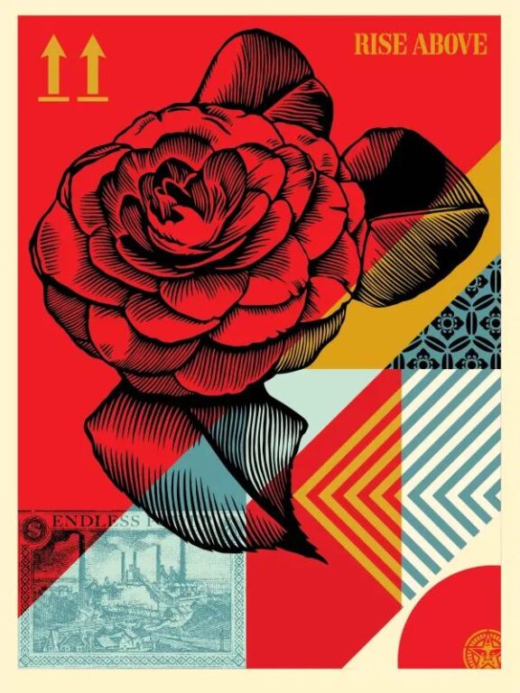 Rise Above Flower - Shepard Fairey 