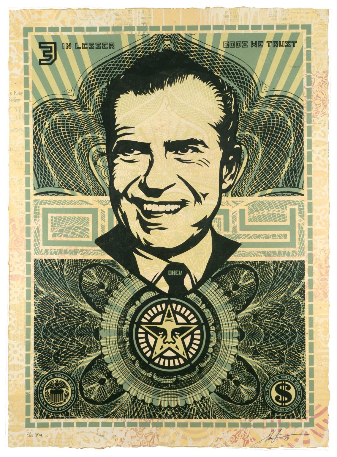 Lesser Gods Nixon - Shepard Fairey 