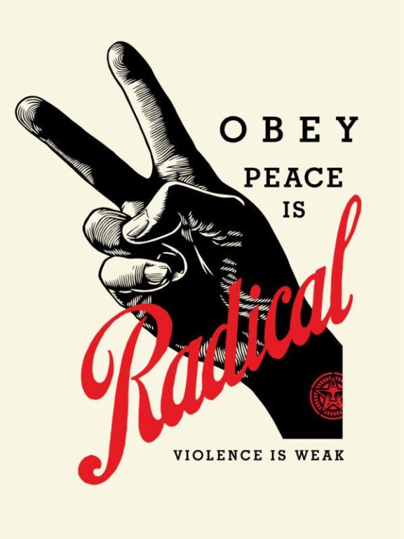 Obey Radical Peace (Cream) - Shepard Fairey 