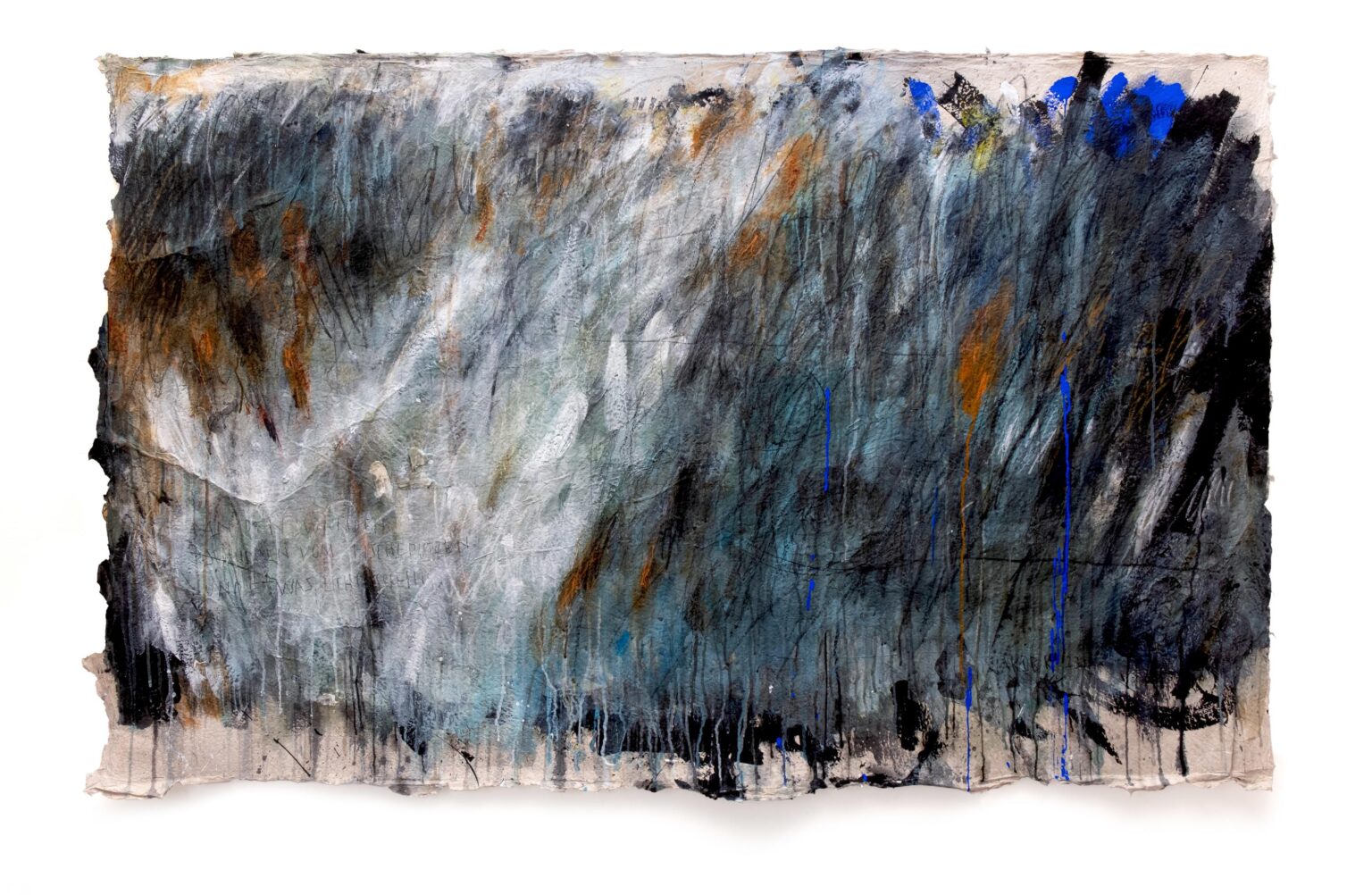 An den Wänden Schuppen vom Fischeputzen und etwas Lichtschein - Jakob Kirchmayr 