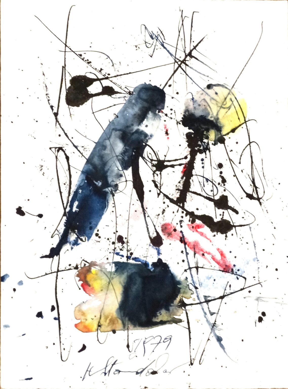 O.T. gelb,blau - Hans Staudacher 