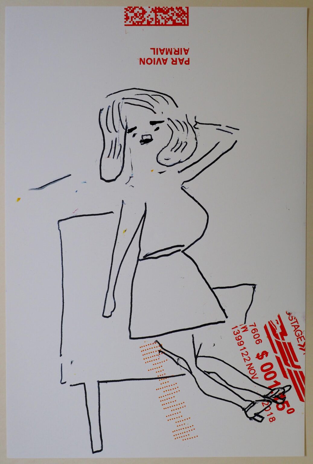 Girl Now meets Girl Then (17/III) - Rose Wylie 