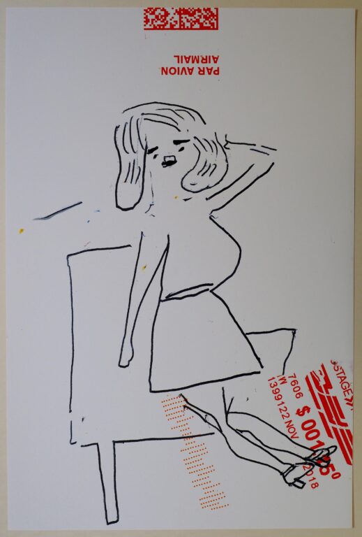 Girl Now meets Girl Then (17/III) - Rose Wylie 