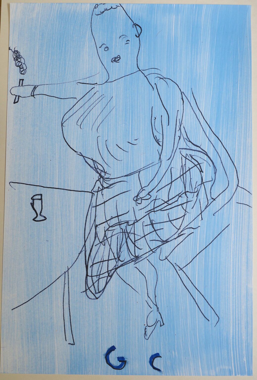 Girl Now meets Girl Then (15/III) - Rose Wylie 