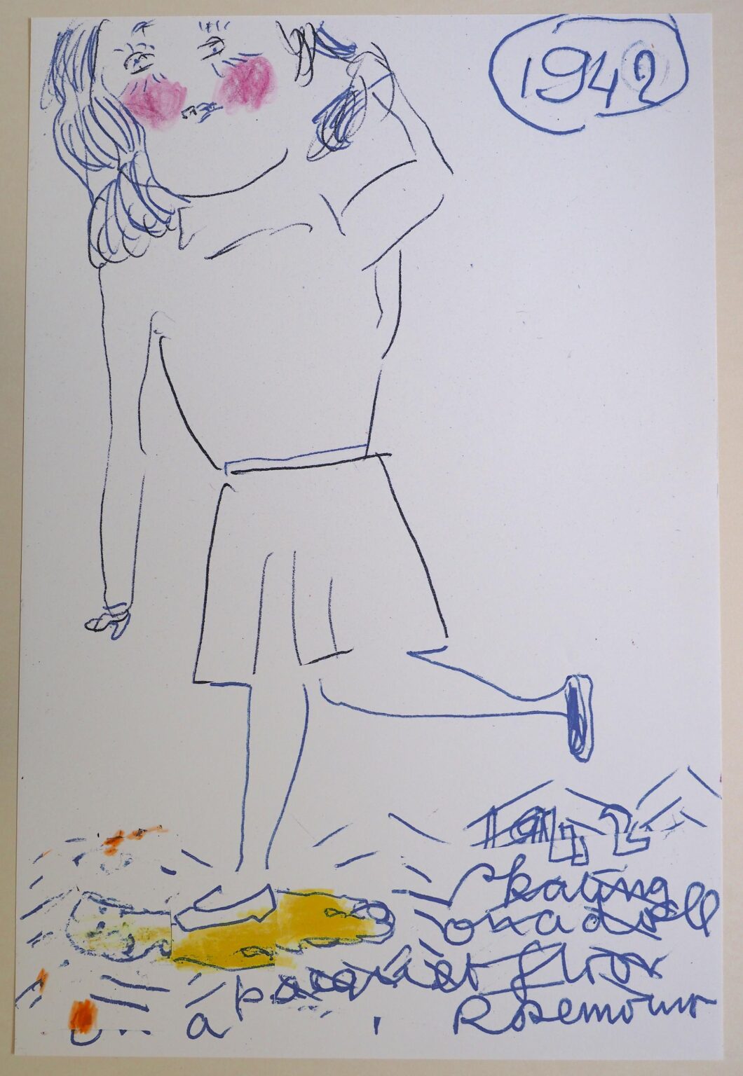 Girl Now meets Girl Then (6/III) - Rose Wylie 