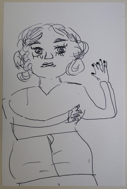 Girl Now meets Girl Then (16/III) - Rose Wylie 