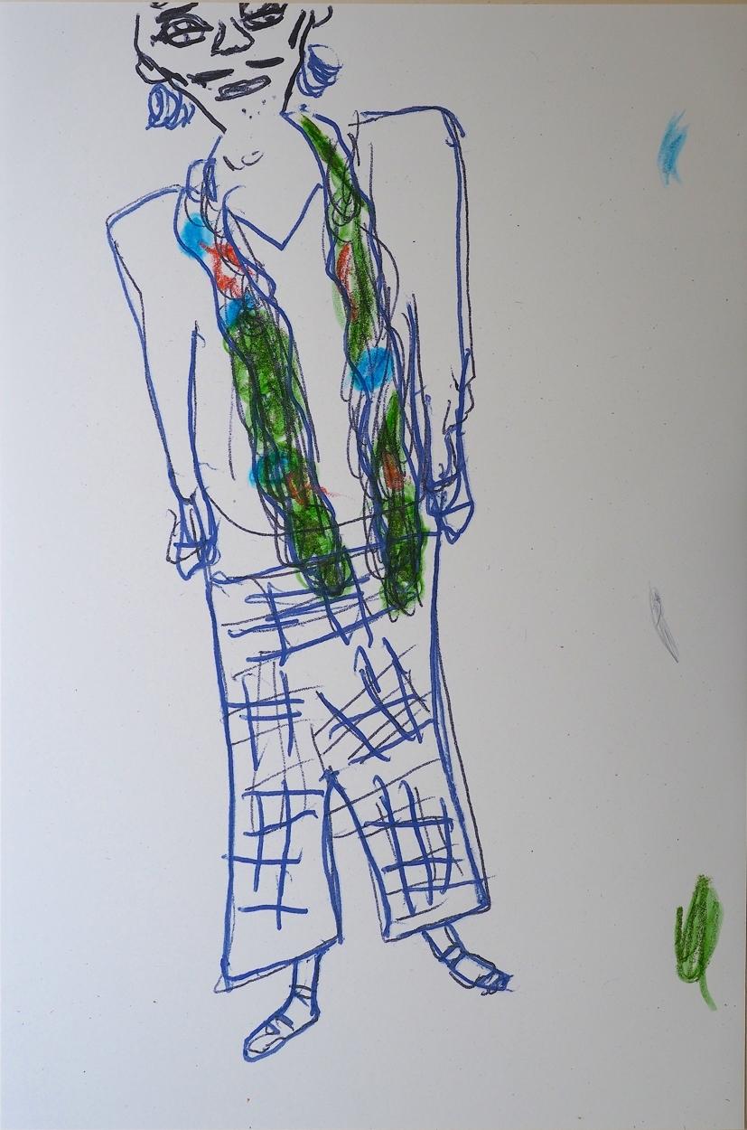 Girl Now meets Girl Then (22/III) - Rose Wylie 