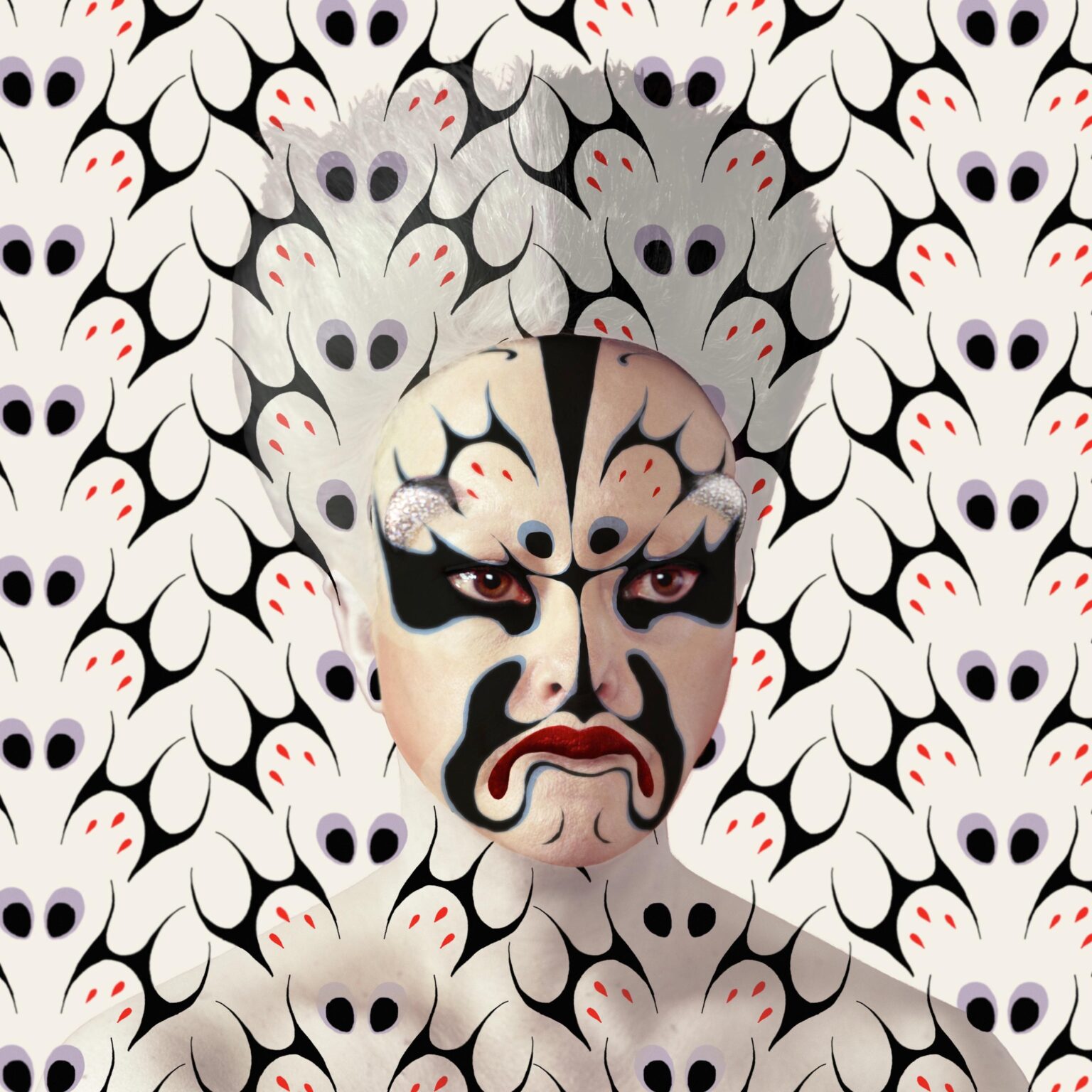 Self-Hybridation Masques de l&rsquo;Op&eacute;ra de P&eacute;kin - ORLAN 