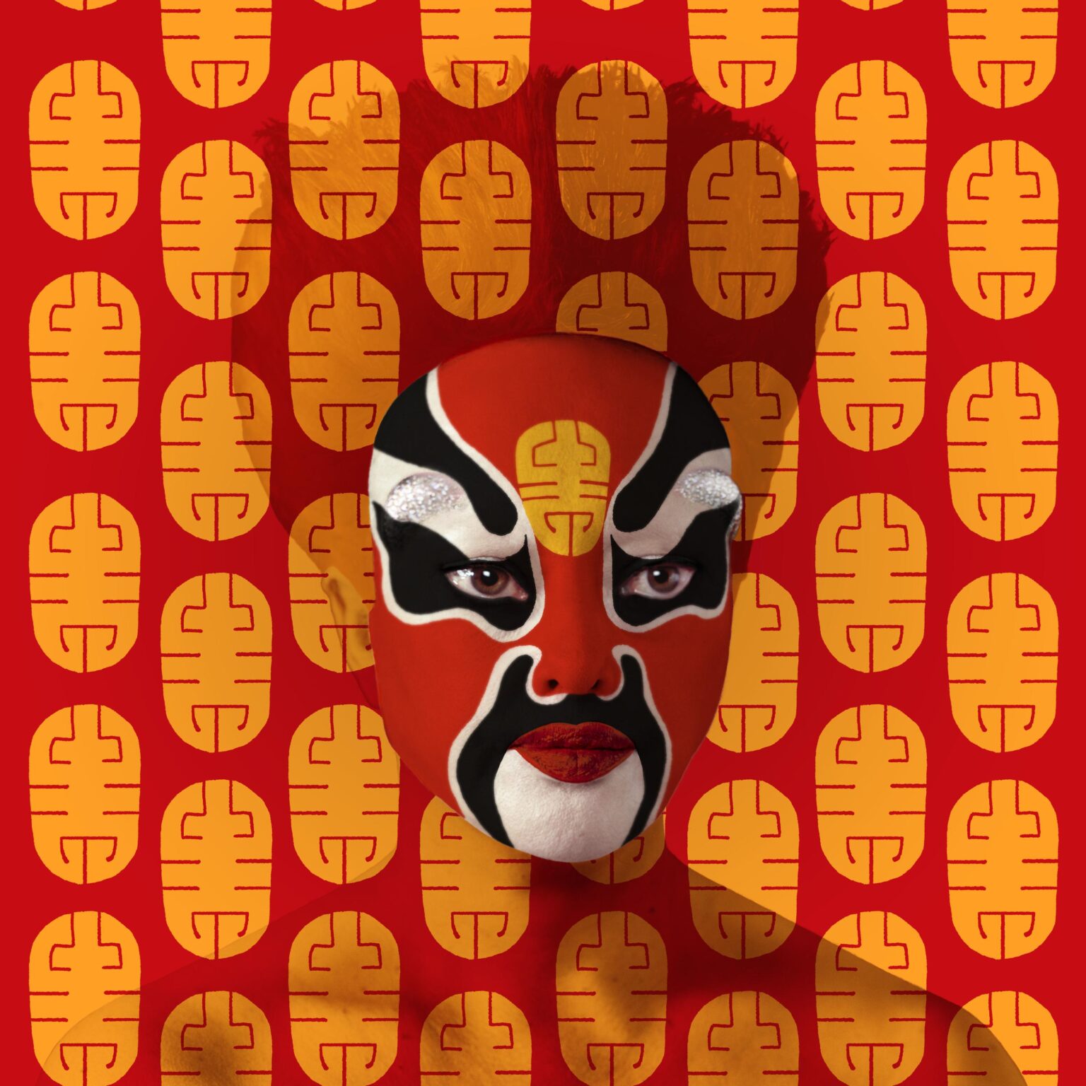 Self-Hybridation Masques de l&rsquo;Op&eacute;ra de P&eacute;kin - ORLAN 