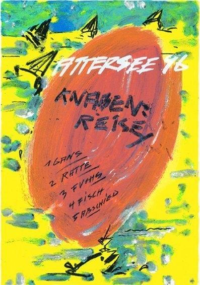 Knabenreise Deckblatt, Einzelblatt aus Mappe Knabenreise - Christian Ludwig Attersee teamspring ImportFile size: medium (566 x 397 px)