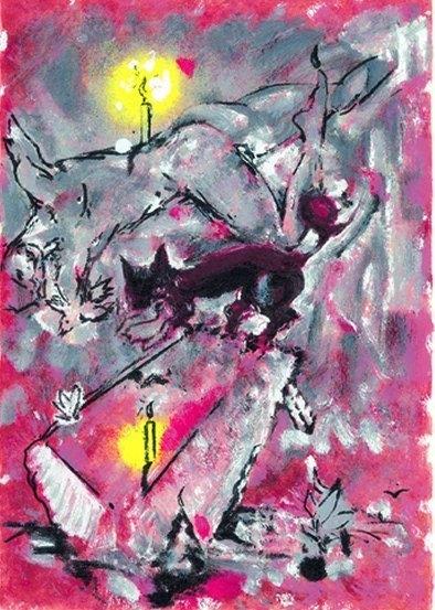 Ratte, Einzelblatt aus Mappe Knabenreise - Christian Ludwig Attersee teamspring ImportFile size: medium (553 x 394 px)