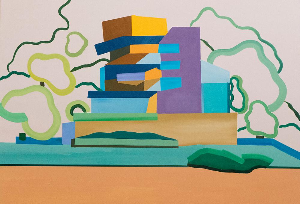 Composition for tower and trees - Vasilena Gankovska 