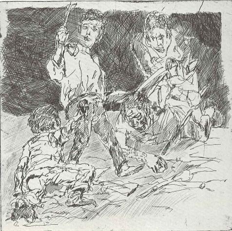 Die Zuh&auml;lterversion I WVZ 896 II - Alfred Hrdlicka 