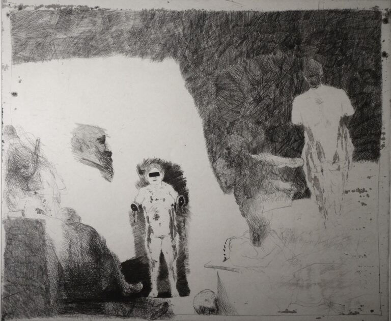 Studie zu – Die Kreissäge, WVZ 278 - Alfred Hrdlicka 