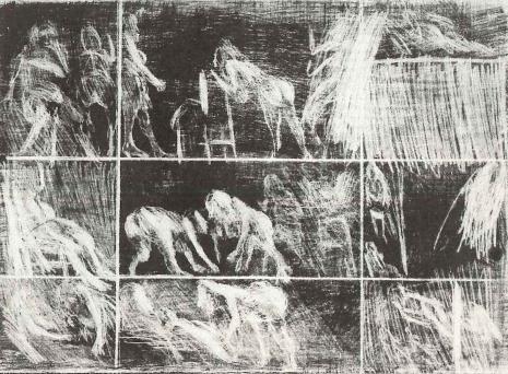Striptease- Entwurf (Studie zu &ldquo;Roll over Mondrian&rdquo;) WVZ 239 - Alfred Hrdlicka 