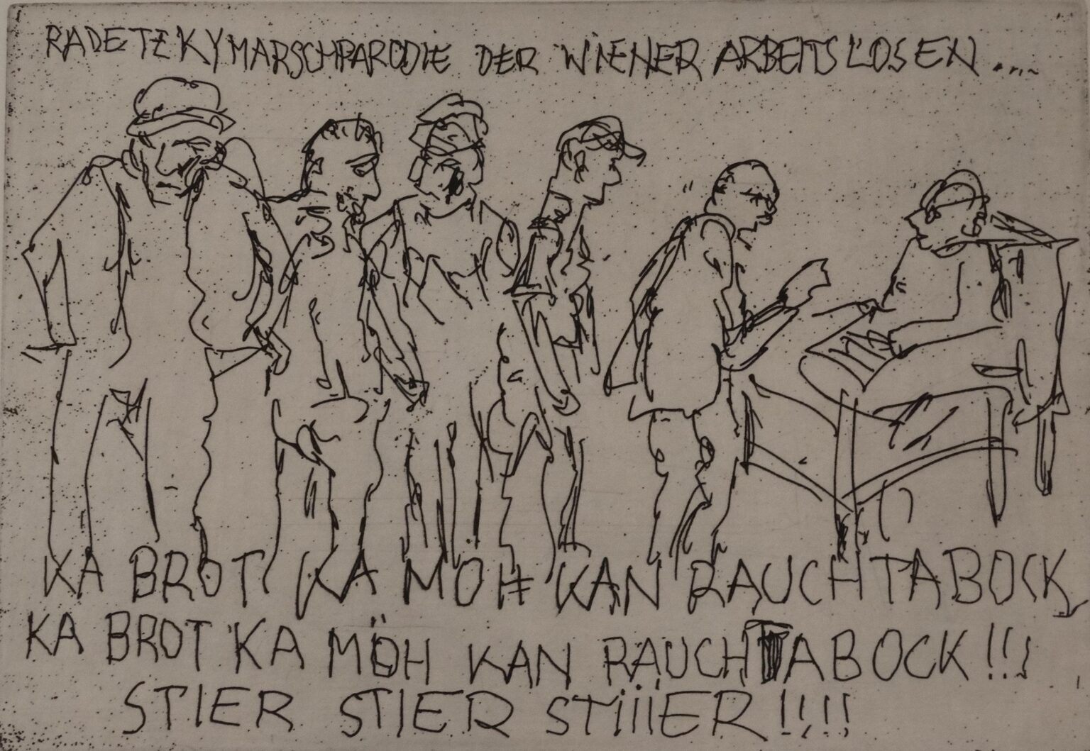 Persiflage auf den &bdquo;Radetzkymarsch&ldquo; im Roten Wien - Alfred Hrdlicka 