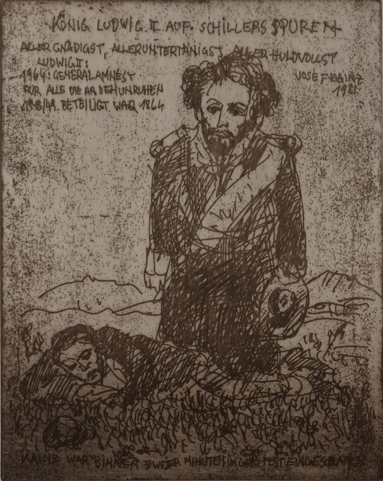 Ludwig II. und Josef Kainz - Alfred Hrdlicka 