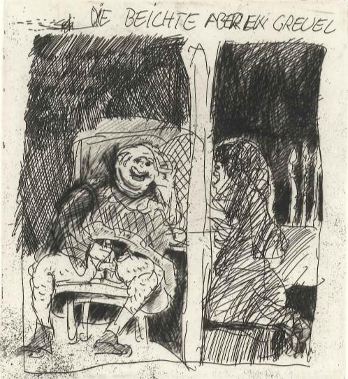 Die Beichte aber ein Greuel WVZ 950 - Alfred Hrdlicka 