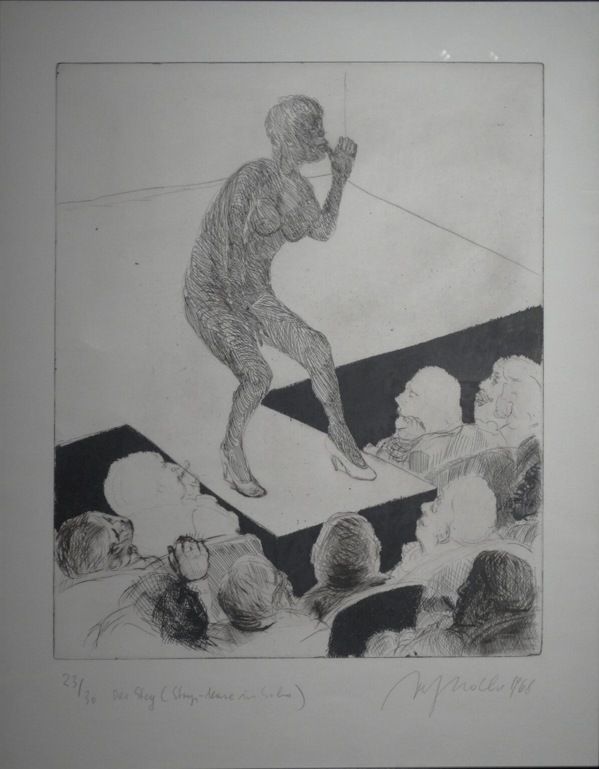 Der Steg &ndash; Striptease in Soho WVZ 265 III - Alfred Hrdlicka 