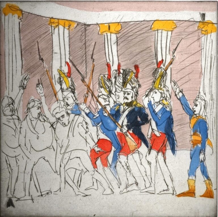 General Bonaparte in der Versammlung von St. Cloud am 10. Nov 1799 WVZ 1091 II - Alfred Hrdlicka 
