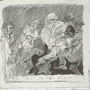 Der Tritt in die Eier WVZ 898 - Alfred Hrdlicka 