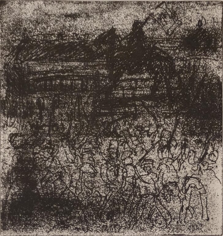 Kundgebung auf dem Josephplatz in Wien nach Aufhebung der Zensur 14.März 1848 - Alfred Hrdlicka 