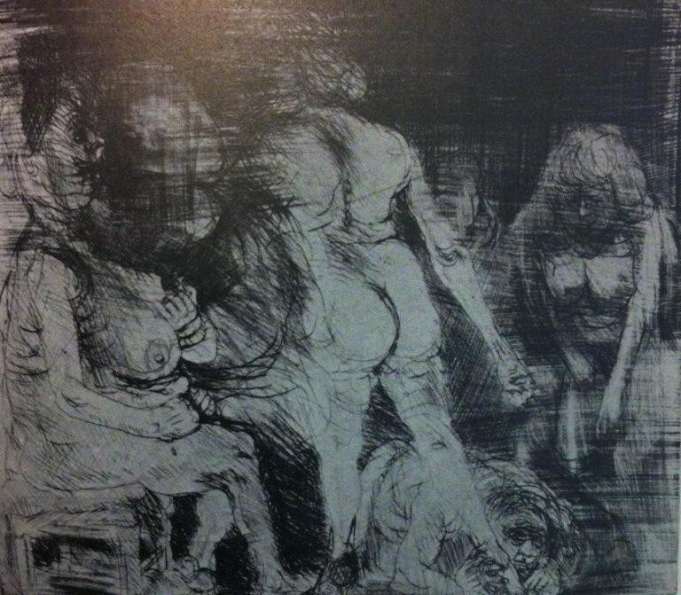 Studie zu “Rembrandt und Saskia” WVZ 376 - Alfred Hrdlicka teamspring ImportFile size: medium (737 x 843 px)