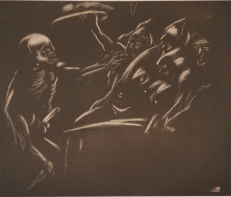 Der Tod auf der Barrikade (nach Rethel) - Alfred Hrdlicka 