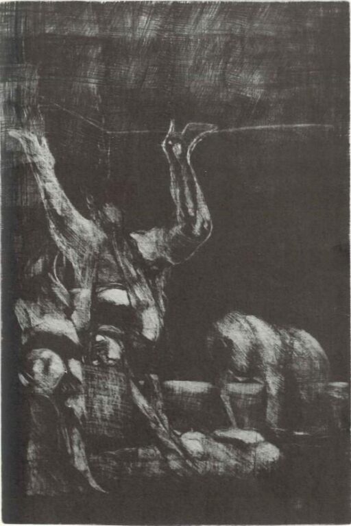 Die Kette I – Striptease in Soho WVZ 457 - Alfred Hrdlicka 
