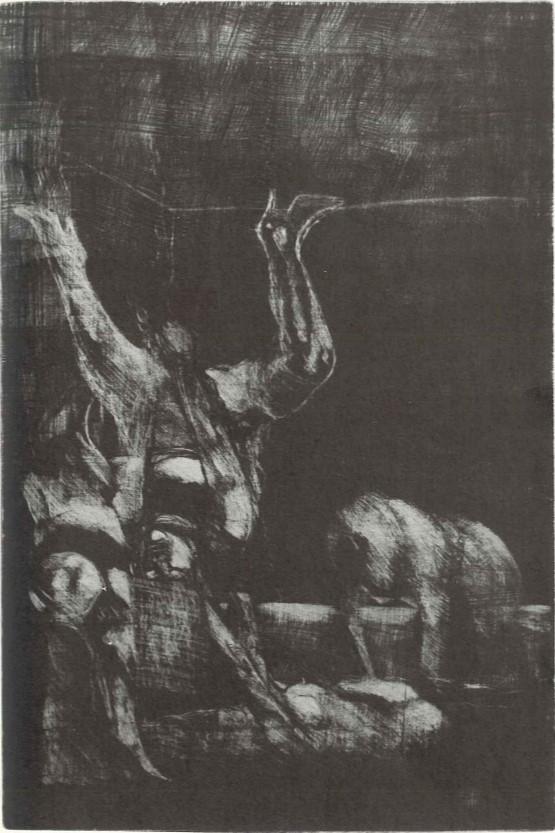 Die Kette I &ndash; Striptease in Soho WVZ 457 - Alfred Hrdlicka 