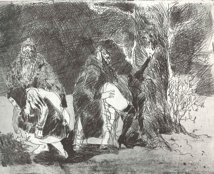 Tolstoi bei der Landarbeit WVZ 781 - Alfred Hrdlicka 