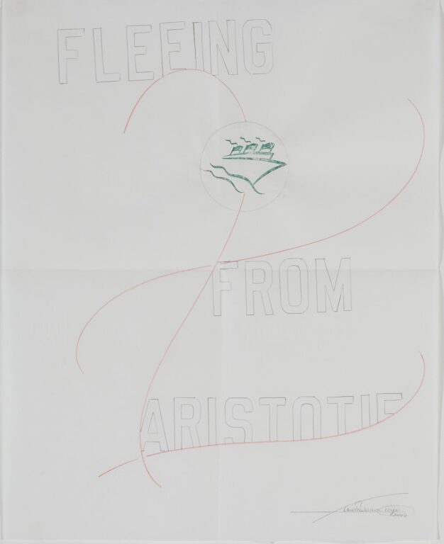 Fleeing From Aristole - Lawrence Weiner 
