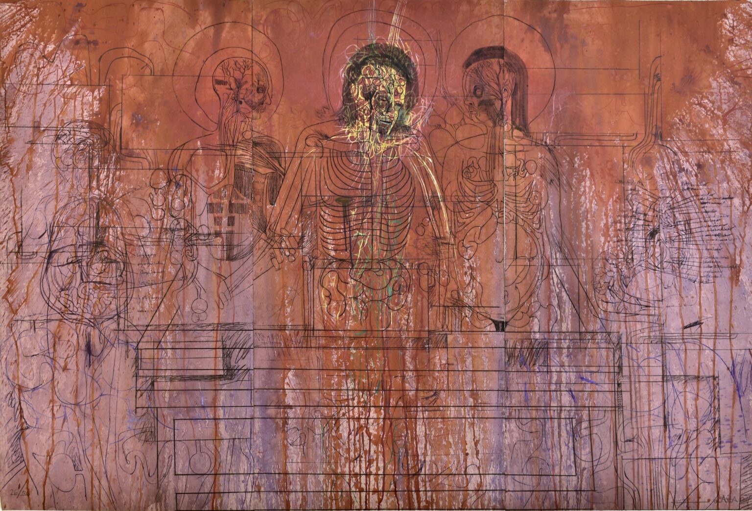 Grablegung, Triptychon #26 - Hermann Nitsch 
