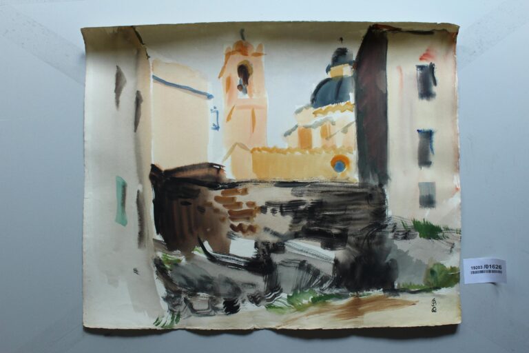 Kirchturm in der Oberstadt von Calvi (Korsika) - Gerd Baukhage 