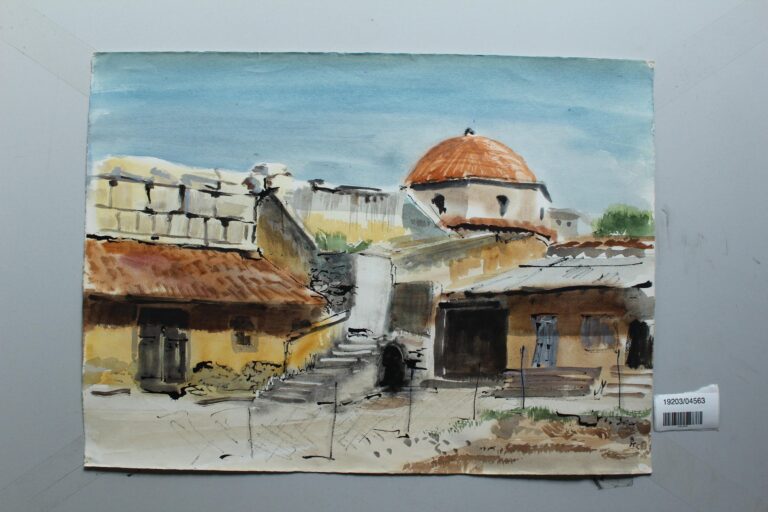 Hof in Plaka (Athen) mit römischer Mauerruine - Gerd Baukhage 