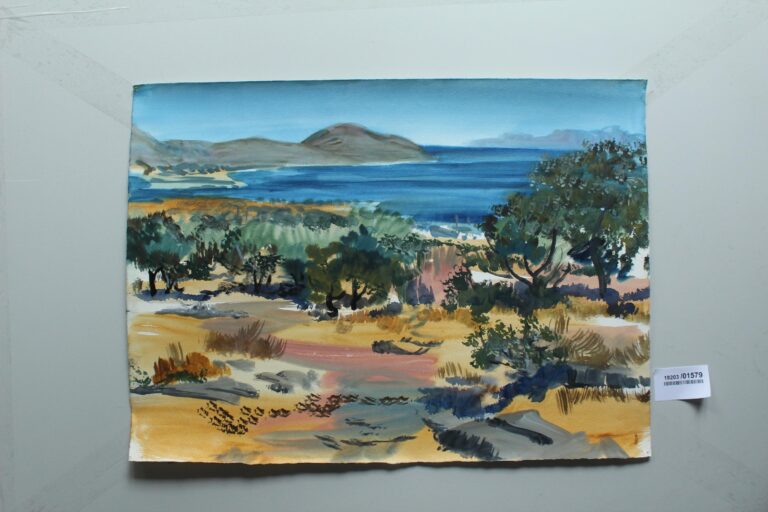 Blick o. Elounda auf Spinalonga (Kreta) - Gerd Baukhage 