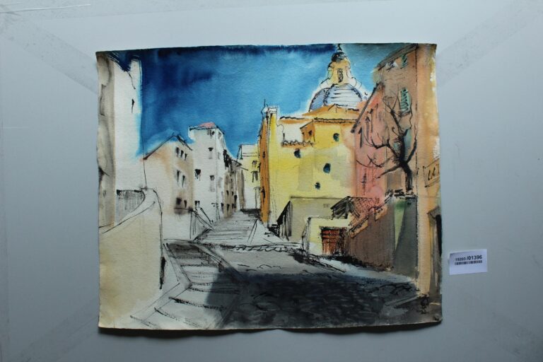 Kirchplatz in der Oberstadt von Calvi (Korsika) - Gerd Baukhage 