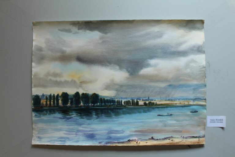 Wolken über dem Rhein b. Weiß - Gerd Baukhage 
