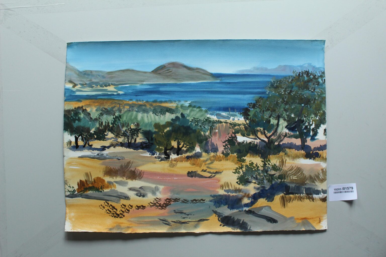 Blick o. Elounda auf Spinalonga (Kreta) - Gerd Baukhage 