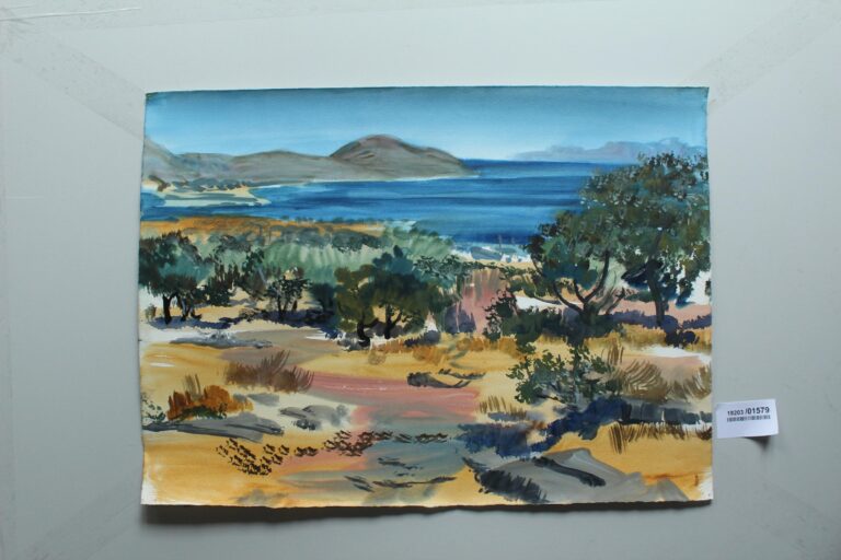 Blick o. Elounda auf Spinalonga (Kreta) - Gerd Baukhage 