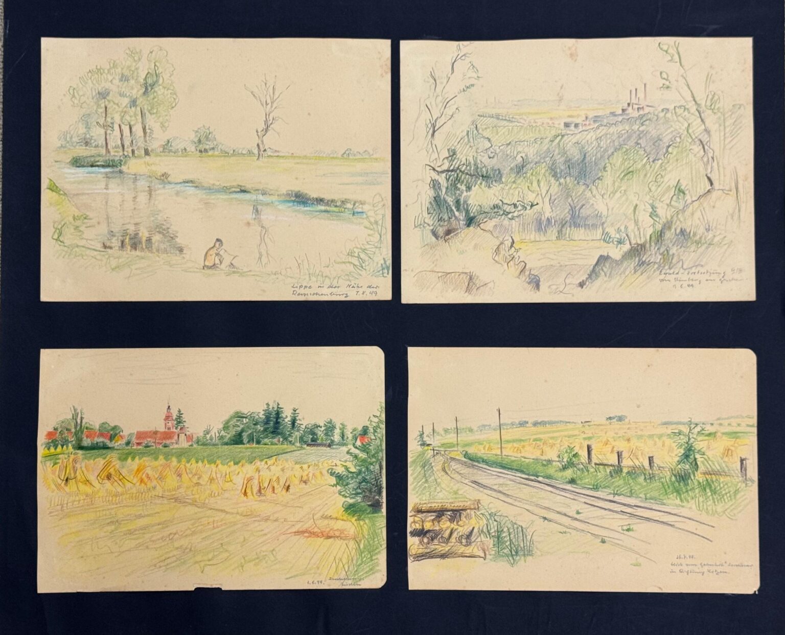 (4 Skizzen &ndash; Landschaften) - Gerd Baukhage 