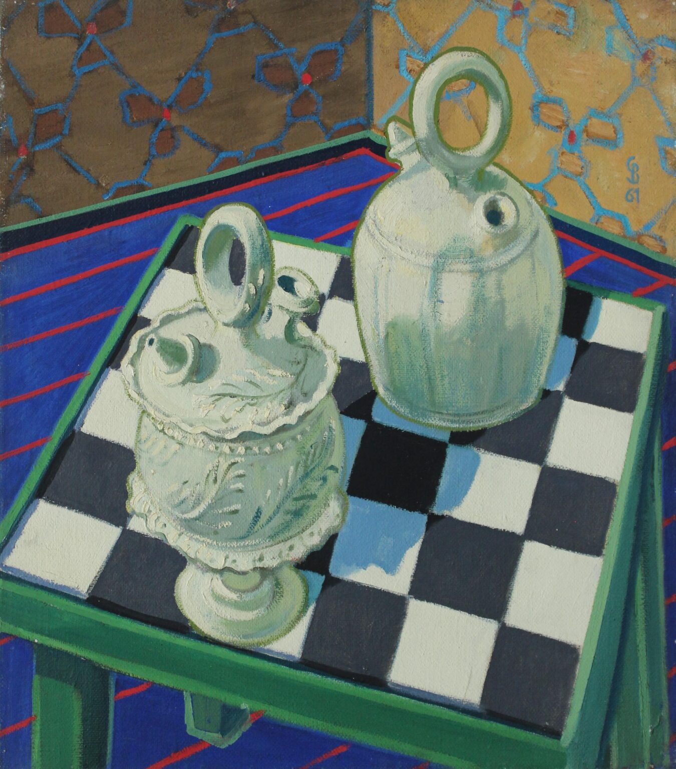 Stilleben mit zwei spanischen Kr&uuml;gen - Gerd Baukhage 