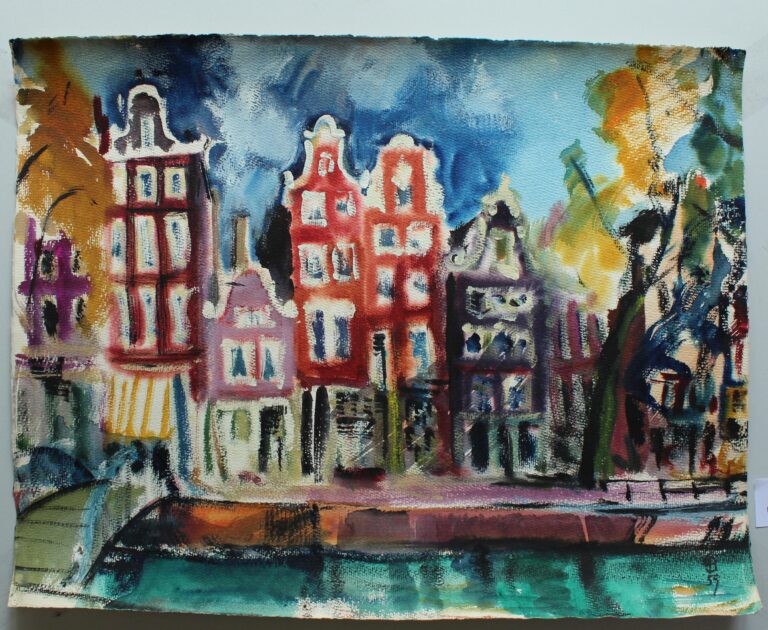 Häuser an der Brovergracht in Amsterdam - Gerd Baukhage 