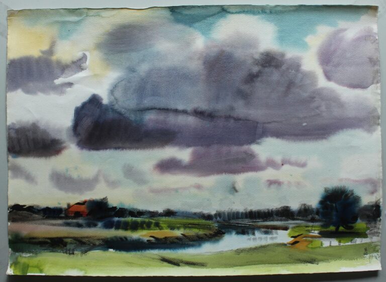 Lippelandschaft mit Wolken - Gerd Baukhage 