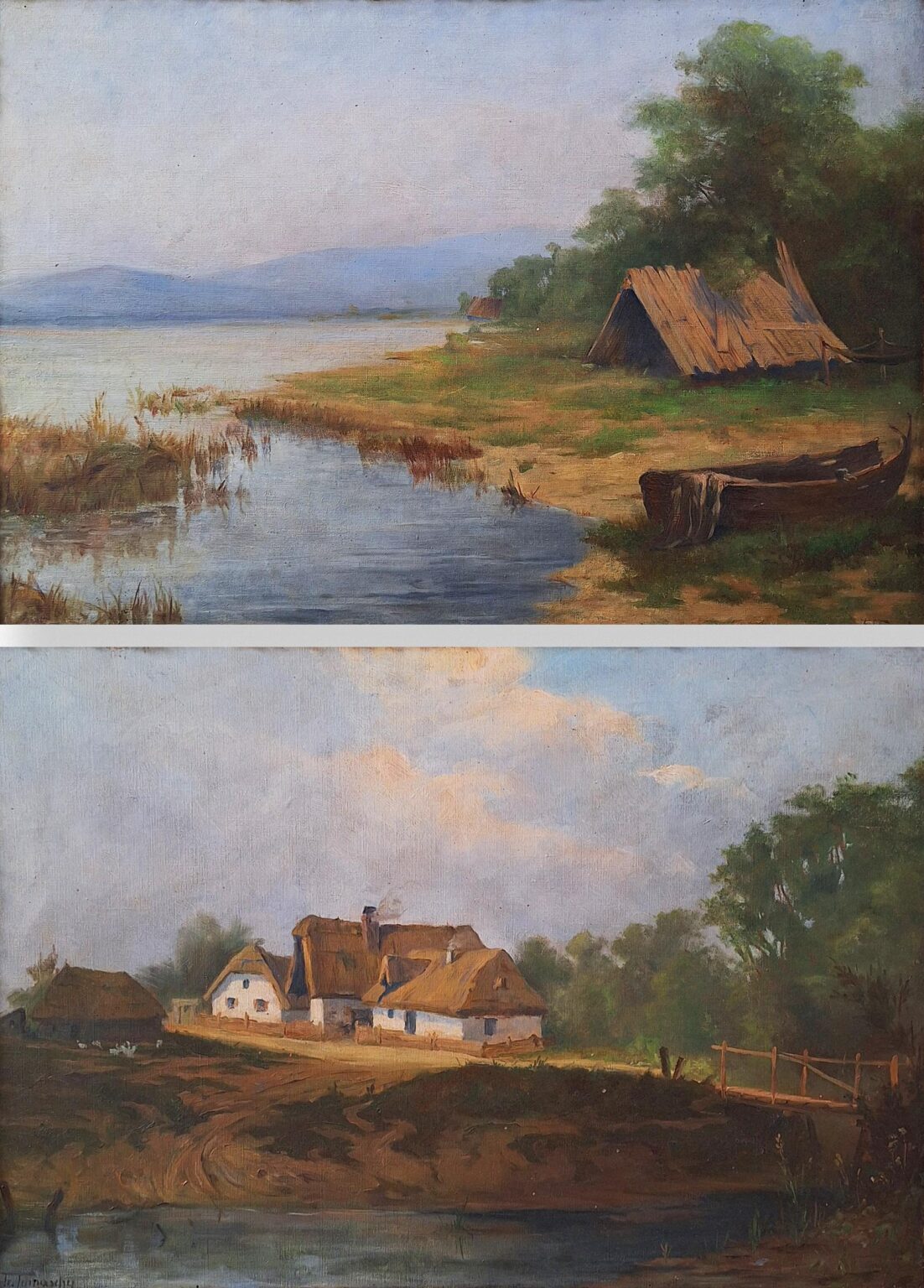Pair of Impressionist Paintings with Jugendstil Frame Imhof Fine Arts