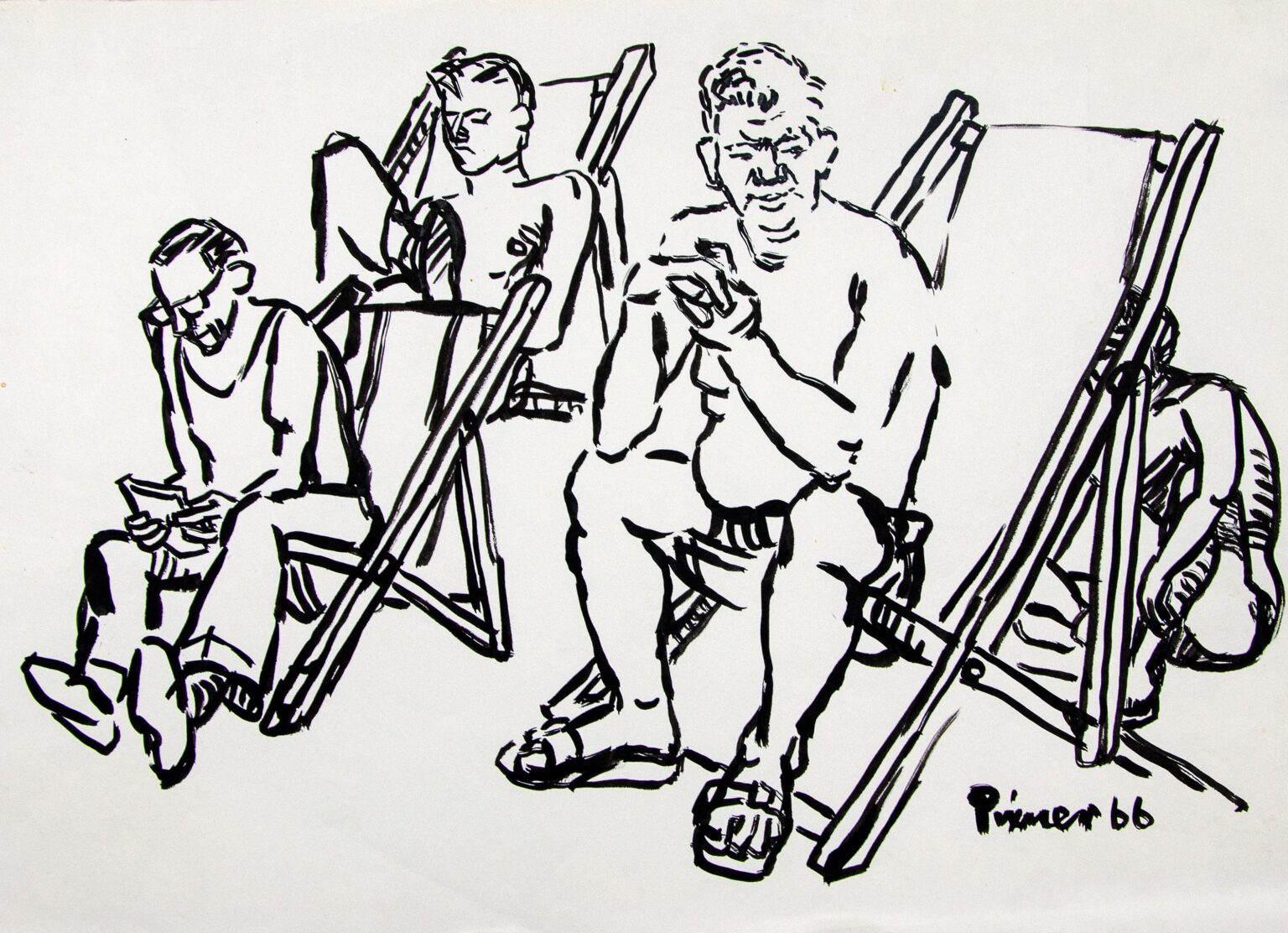 Sketch On the Beach - Franz Pixner 
