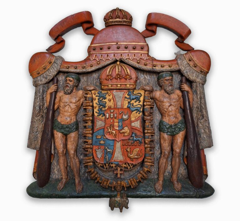 Wood Relief Denmark Coat of Arms Imhof Fine Arts