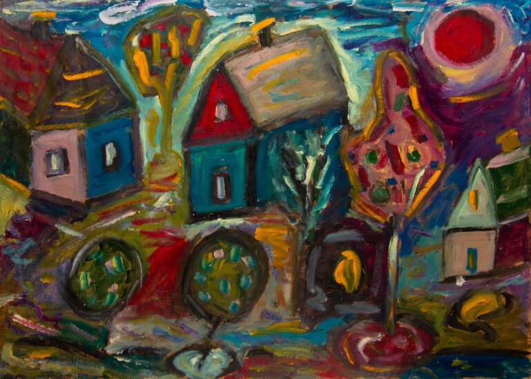 Red Sun in the Village - Miklos Nemeth 