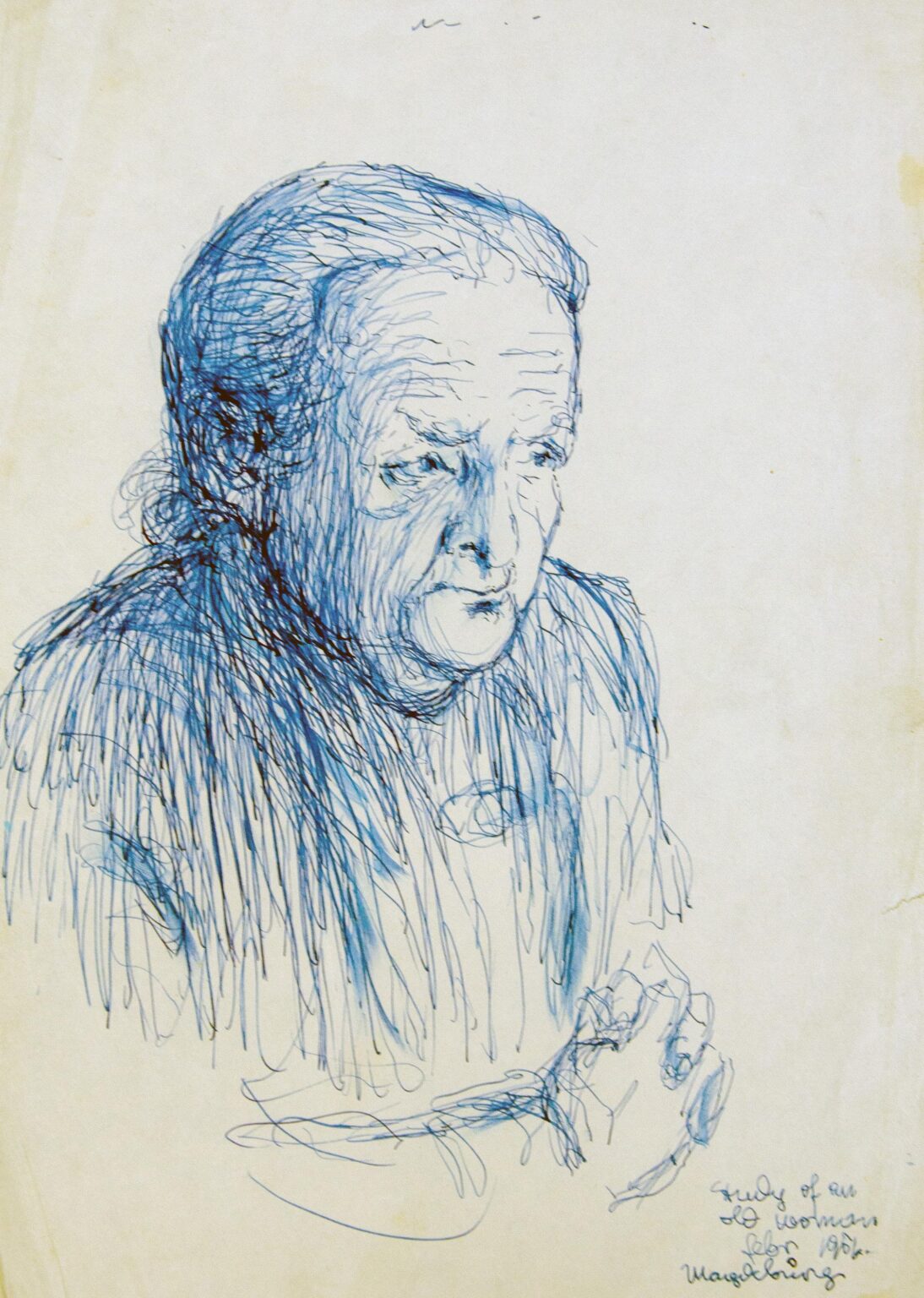 Sketch of an Old Woman - Franz Pixner 