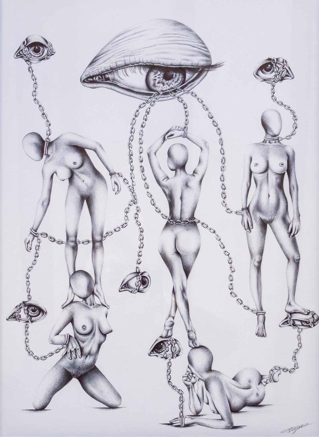 Chained to the Narrative - Isabelle Weaver-Jones Imhof Fine Arts, Imhof, Chained to the Narrative drawing